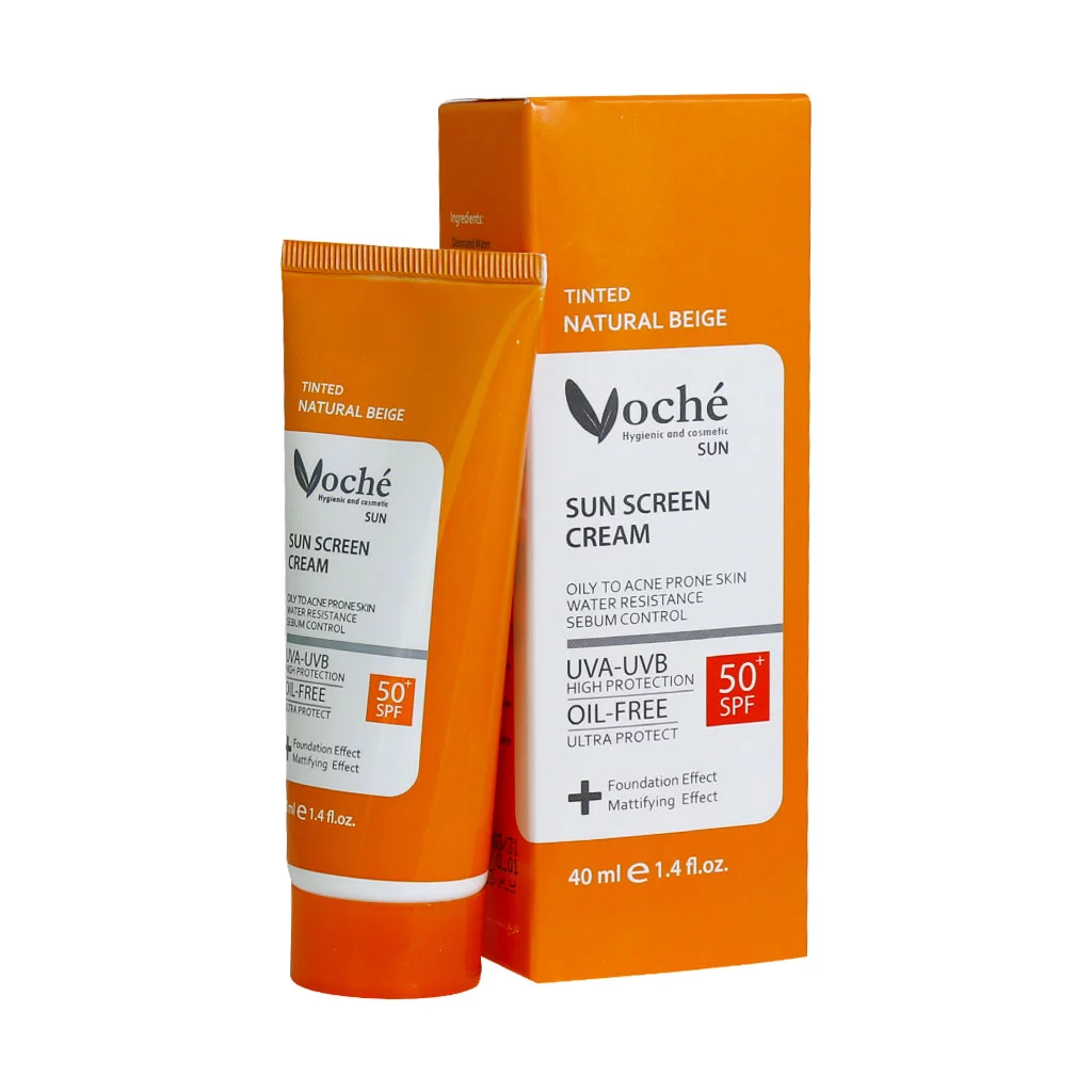 کرم ضد آفتاب پوست چرب رنگی وچه SPF 50 voche sunscreen cream