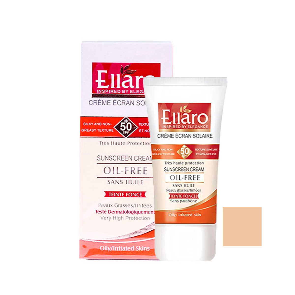 کرم ضد آفتاب پوست چرب الارو SPF50 Ellaro sunscreen cream